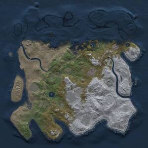 Thumbnail Rust Map: Procedural Map, Size: 3750, Seed: 877184287, 15 Monuments