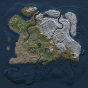 Thumbnail Rust Map: Procedural Map, Size: 3500, Seed: 20222022, 10 Monuments