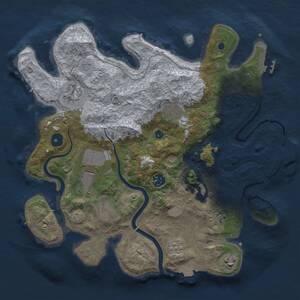 Thumbnail Rust Map: Procedural Map, Size: 3500, Seed: 48484068, 14 Monuments