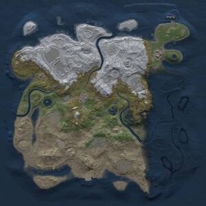 Thumbnail Rust Map: Procedural Map, Size: 3750, Seed: 873222714, 14 Monuments
