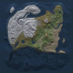 Thumbnail Rust Map: Procedural Map, Size: 3000, Seed: 29503, 9 Monuments