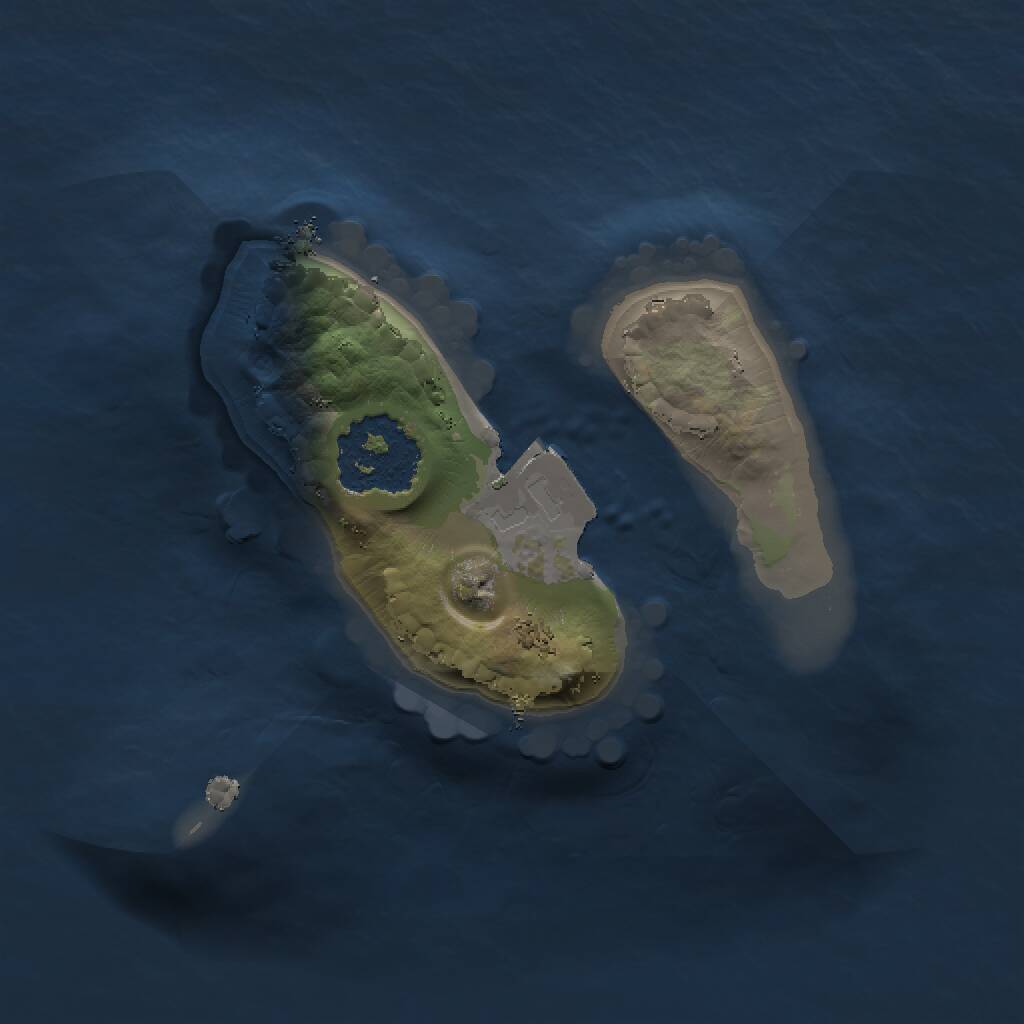 Rust Map: Procedural Map, Size: 1250, Seed: 398773259, 1 Monuments