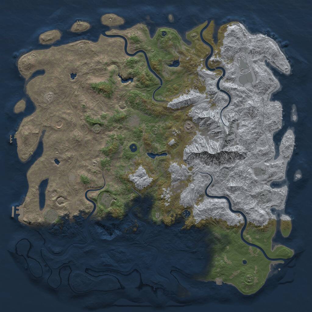 Rust Map: Procedural Map, Size: 6000, Seed: 20250502, 17 Monuments