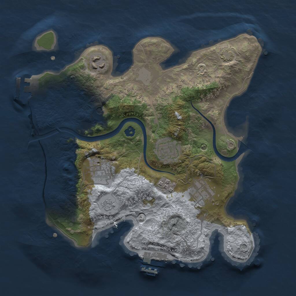 Rust Map: Procedural Map, Size: 2800, Seed: 48728970, 11 Monuments