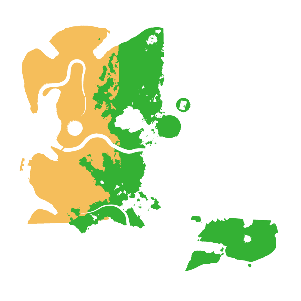 Biome Rust Map: Procedural Map, Size: 3500, Seed: 399278163