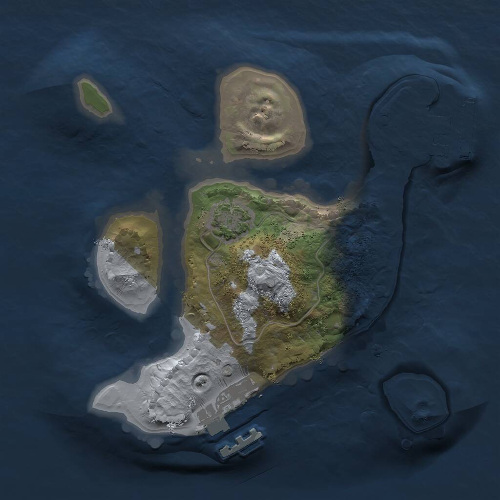 Rust Map: Procedural Map, Size: 1700, Seed: 477055752, 4 Monuments