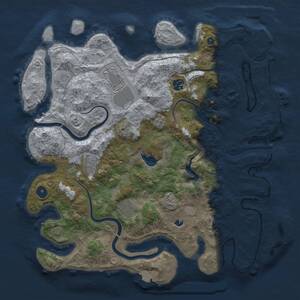 Thumbnail Rust Map: Procedural Map, Size: 4000, Seed: 1003064775, 11 Monuments