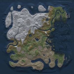 Thumbnail Rust Map: Procedural Map, Size: 4000, Seed: 1003064775, 16 Monuments