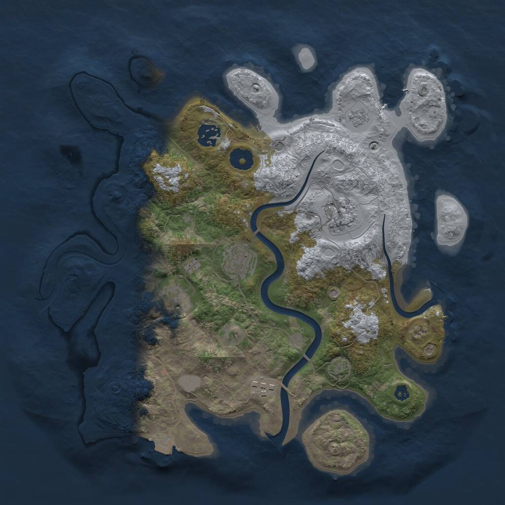 Rust Map: Procedural Map, Size: 3300, Seed: 306, 9 Monuments