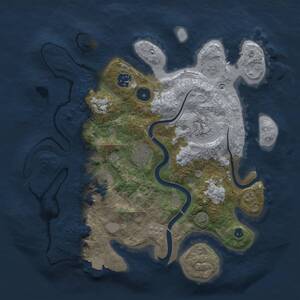 Thumbnail Rust Map: Procedural Map, Size: 3300, Seed: 306, 9 Monuments