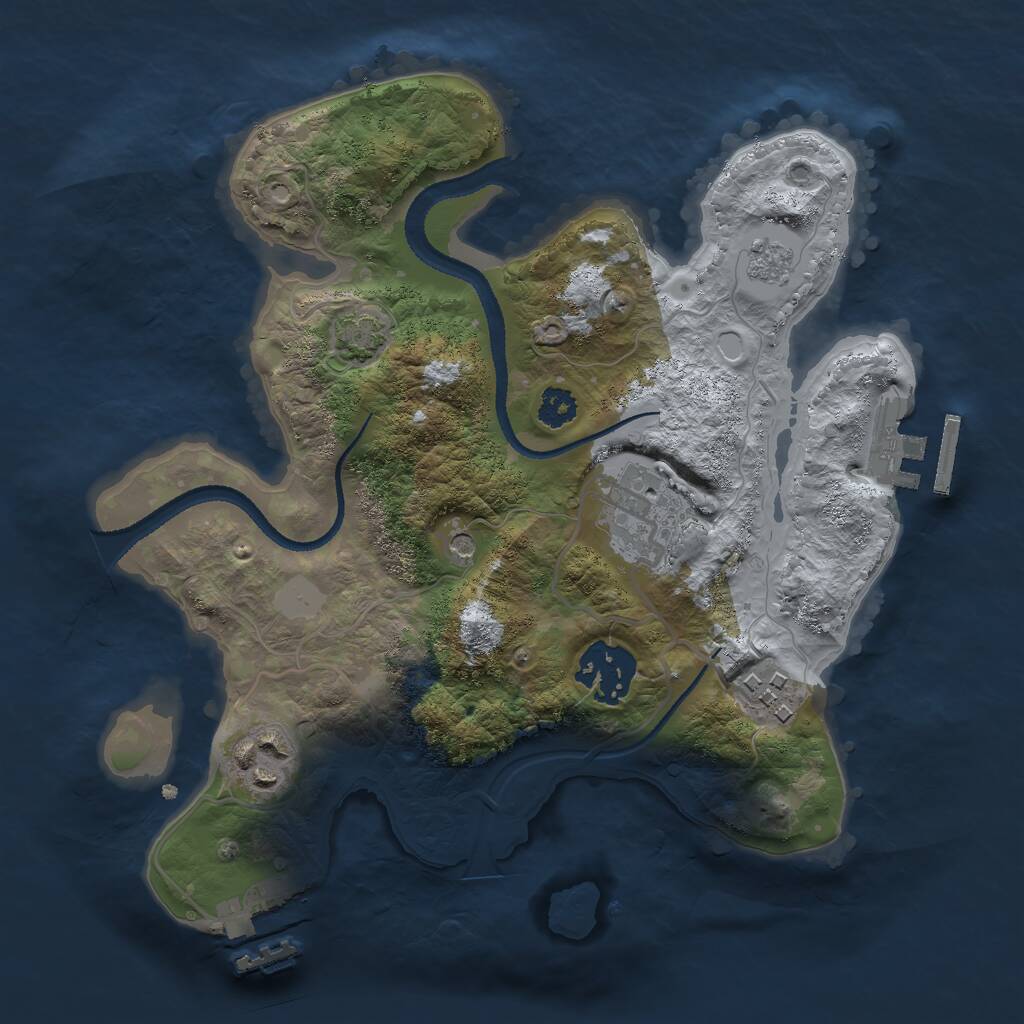 Rust Map: Procedural Map, Size: 2598, Seed: 56000, 10 Monuments