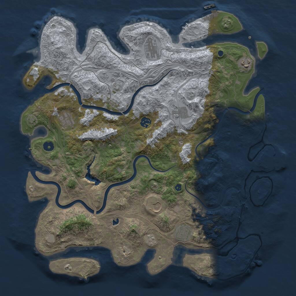 Rust Map: Procedural Map, Size: 4300, Seed: 785096778, 14 Monuments