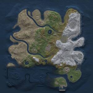 Thumbnail Rust Map: Procedural Map, Size: 3250, Seed: 1593156290, 12 Monuments