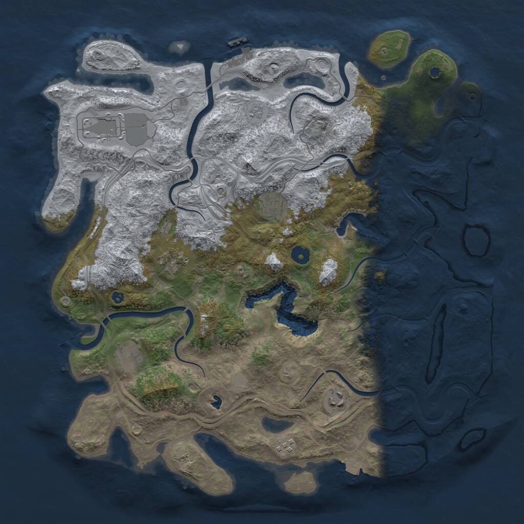 Rust Map: Procedural Map, Size: 4250, Seed: 15122, 12 Monuments