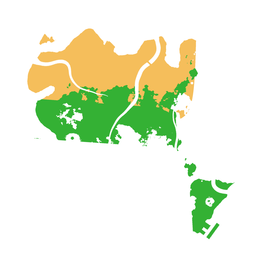 Biome Rust Map: Procedural Map, Size: 3000, Seed: 2070
