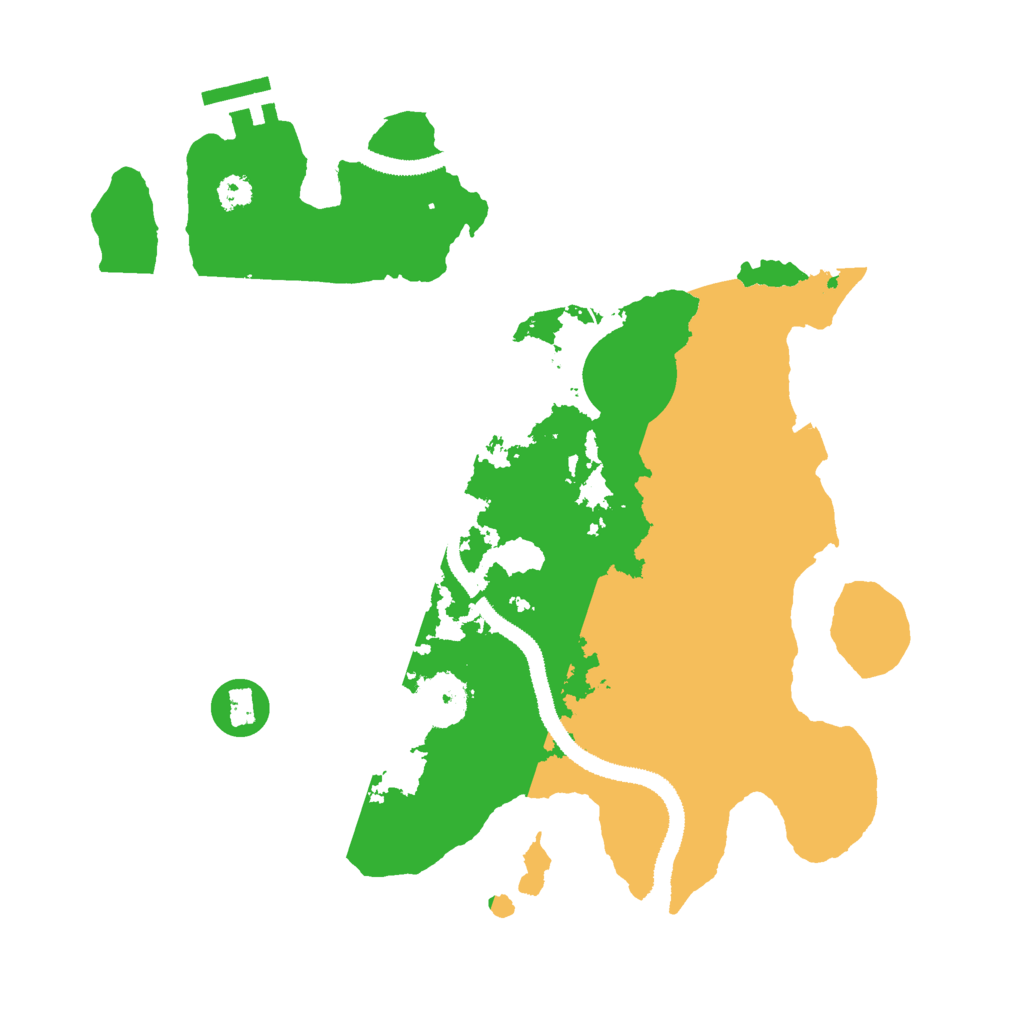 Biome Rust Map: Procedural Map, Size: 3000, Seed: 16377