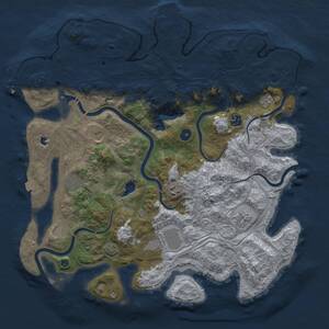 Thumbnail Rust Map: Procedural Map, Size: 4250, Seed: 1185321854, 13 Monuments