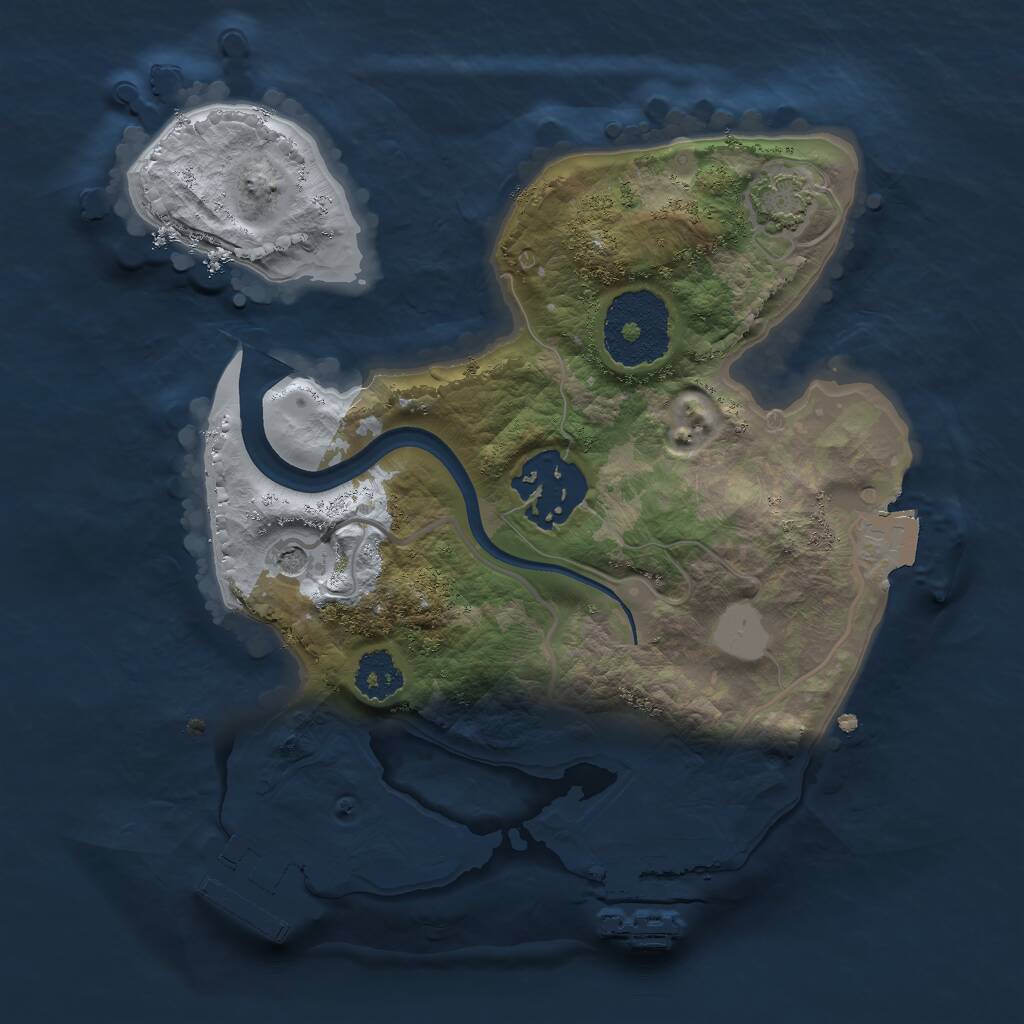 Rust Map: Procedural Map, Size: 2150, Seed: 753009560, 6 Monuments