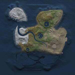 Thumbnail Rust Map: Procedural Map, Size: 2150, Seed: 753009560, 6 Monuments