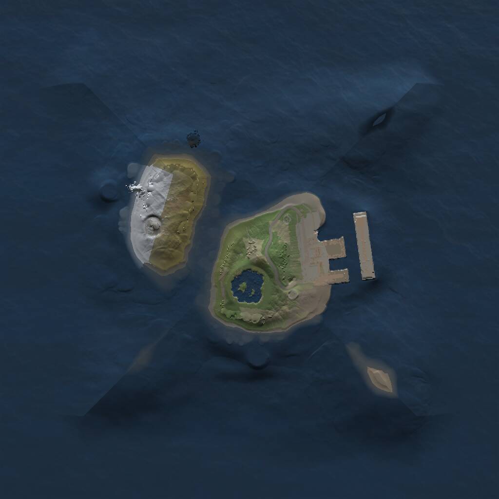 Rust Map: Procedural Map, Size: 1500, Seed: 4456, 2 Monuments