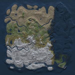 Thumbnail Rust Map: Procedural Map, Size: 5000, Seed: 380068953, 16 Monuments