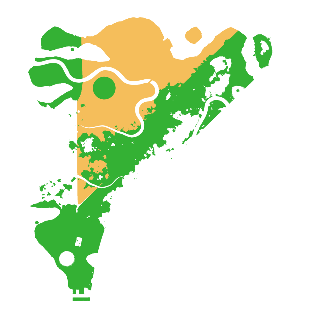 Biome Rust Map: Procedural Map, Size: 3600, Seed: 596308