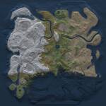 Thumbnail Rust Map: Procedural Map, Size: 3900, Seed: 881439893, 14 Monuments