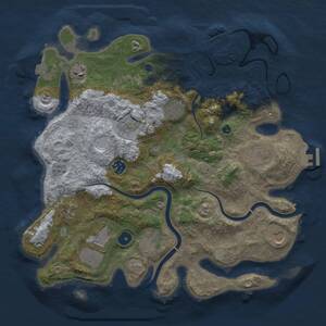 Thumbnail Rust Map: Procedural Map, Size: 3750, Seed: 1746802908, 16 Monuments