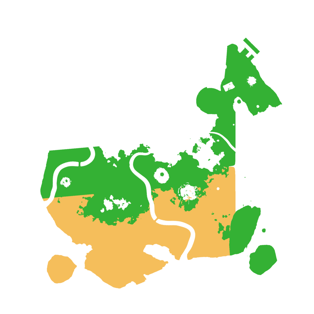 Biome Rust Map: Procedural Map, Size: 3200, Seed: 123454321