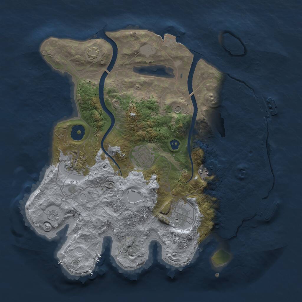 Rust Map: Procedural Map, Size: 3000, Seed: 847006213, 10 Monuments