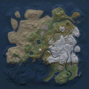 Thumbnail Rust Map: Procedural Map, Size: 3500, Seed: 1234567789, 13 Monuments