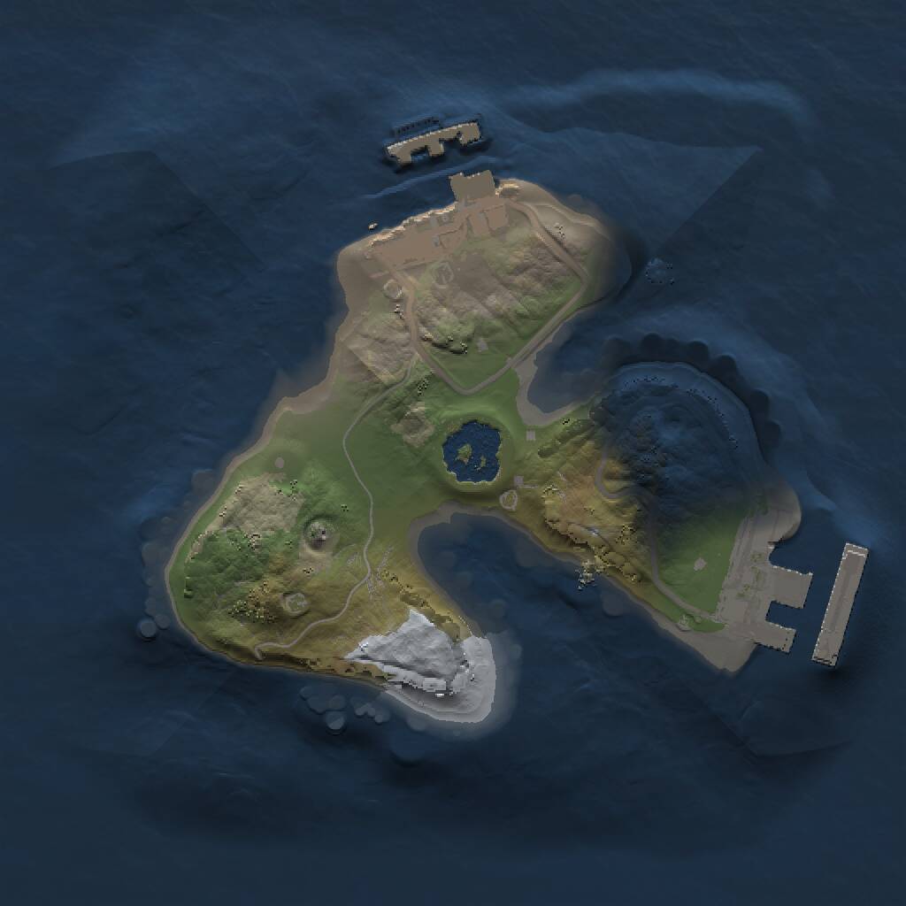 Rust Map: Procedural Map, Size: 1500, Seed: 1866584368, 3 Monuments