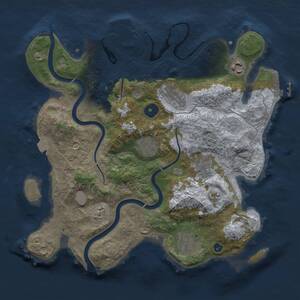 Thumbnail Rust Map: Procedural Map, Size: 3300, Seed: 185876590, 12 Monuments