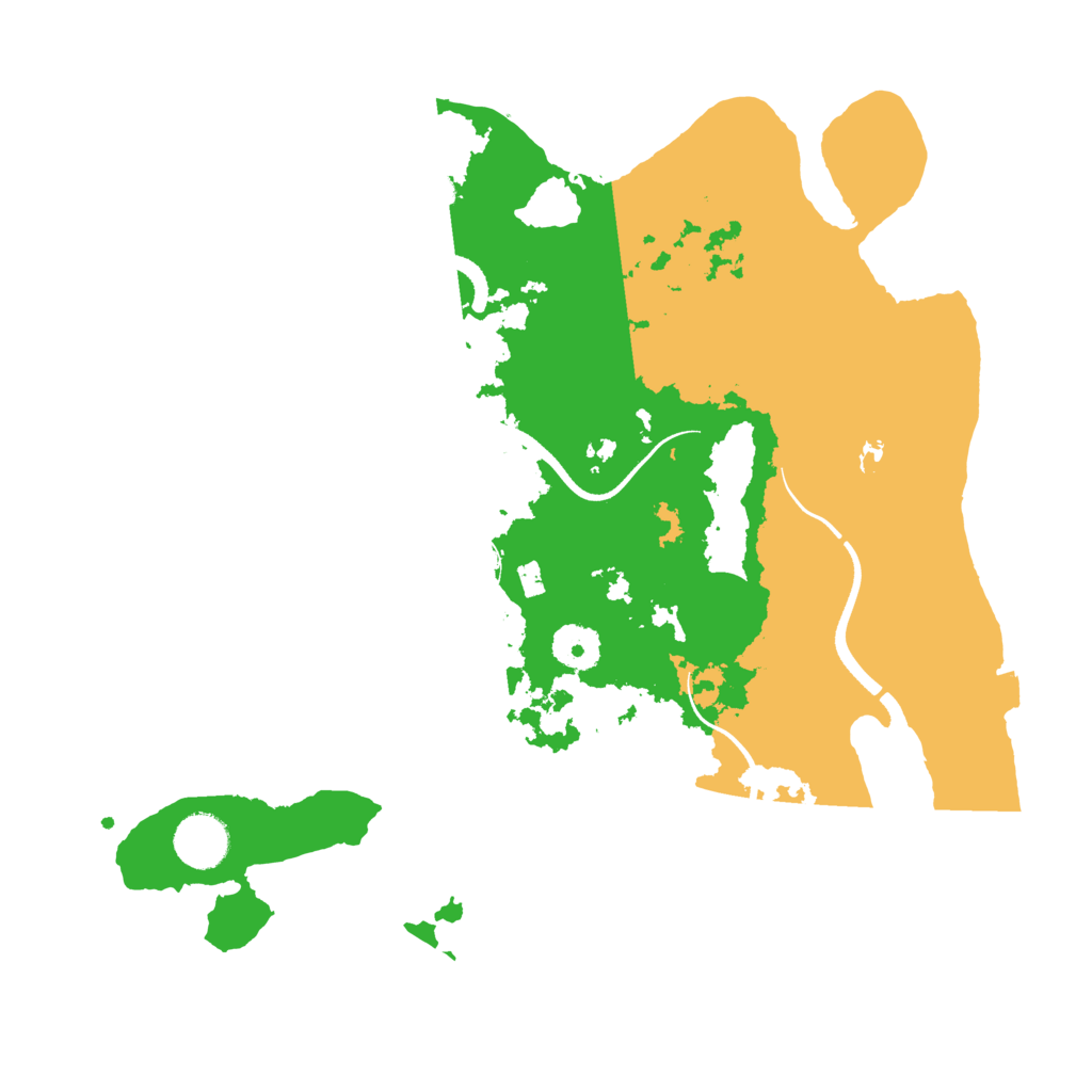 Biome Rust Map: Procedural Map, Size: 3500, Seed: 1305826848