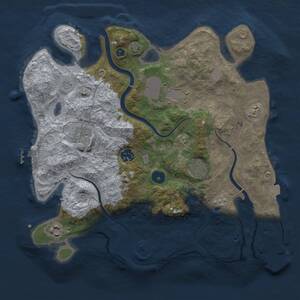 Thumbnail Rust Map: Procedural Map, Size: 3500, Seed: 1305826848, 12 Monuments
