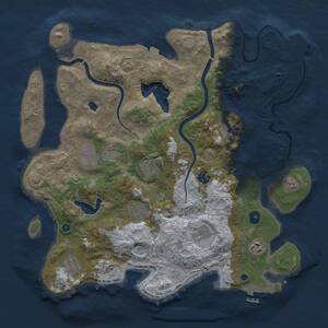 Thumbnail Rust Map: Procedural Map, Size: 4000, Seed: 104271406, 14 Monuments