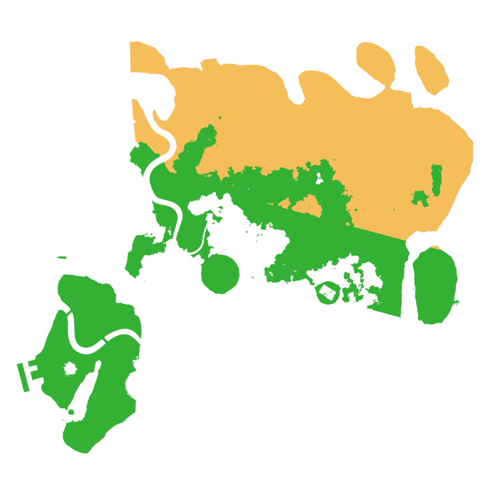 Biome Rust Map: Procedural Map, Size: 3500, Seed: 31599
