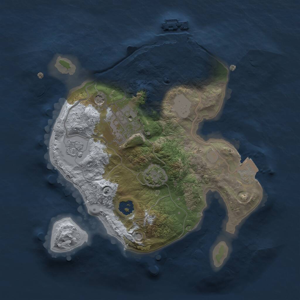 Rust Map: Procedural Map, Size: 2000, Seed: 448566186, 6 Monuments