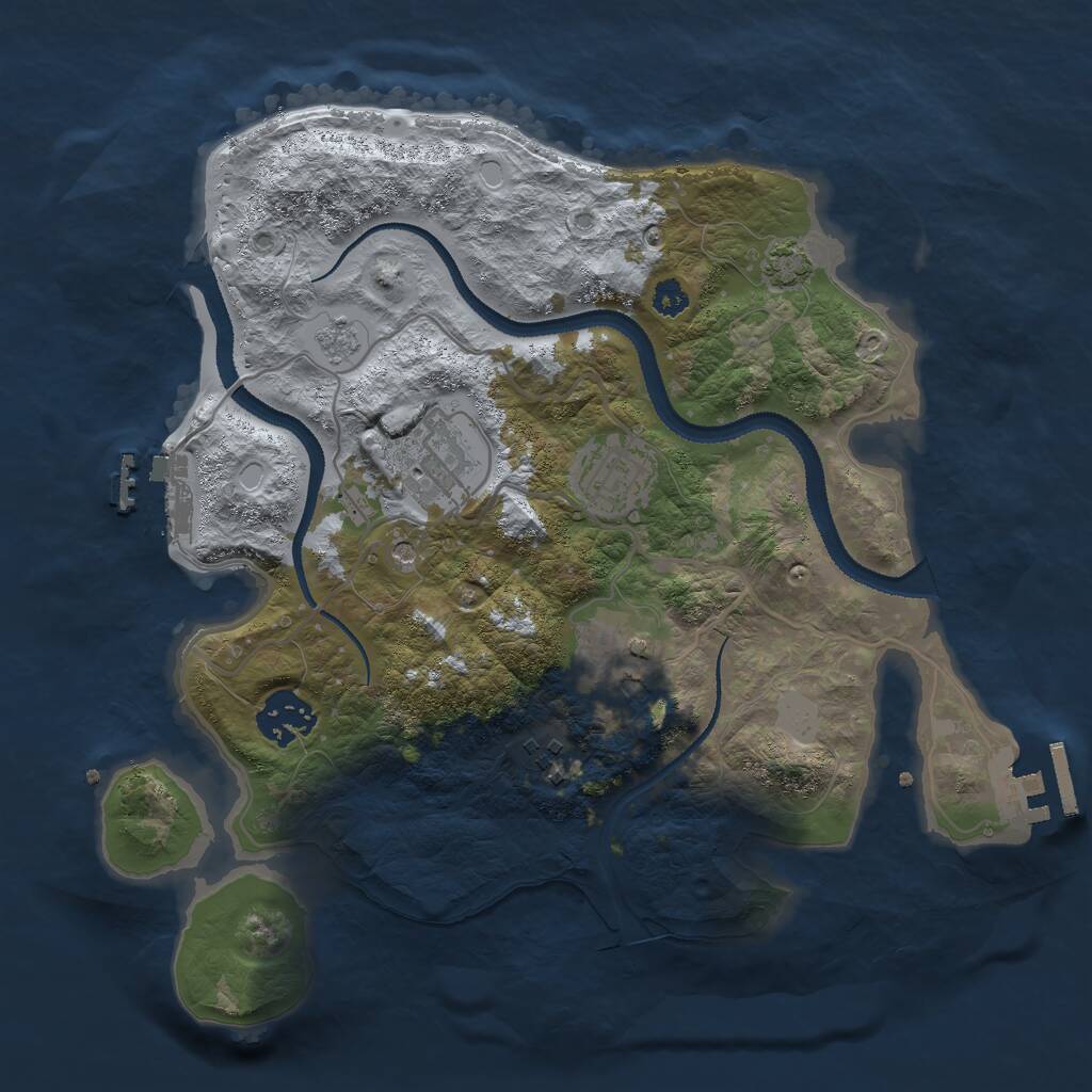 Rust Map: Procedural Map, Size: 3000, Seed: 2025208809, 11 Monuments