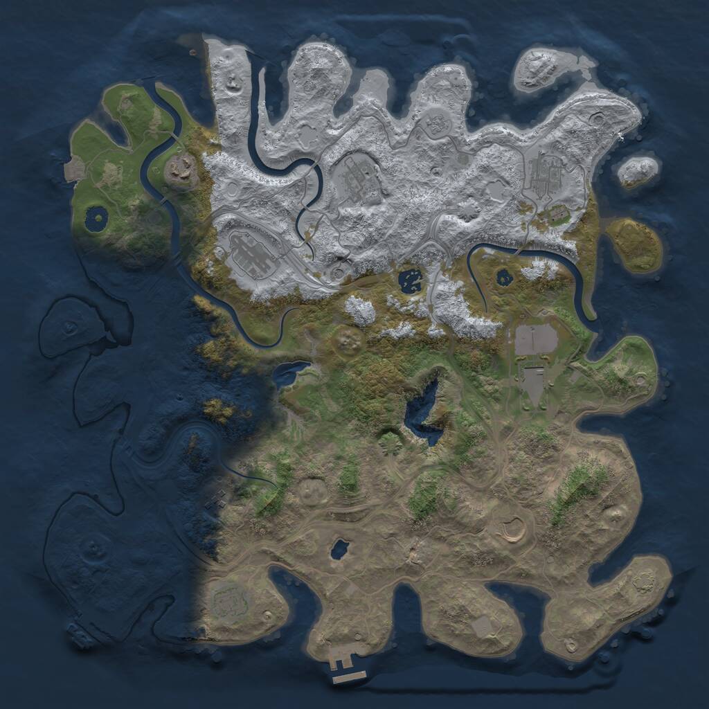 Rust Map: Procedural Map, Size: 4250, Seed: 556318266, 15 Monuments