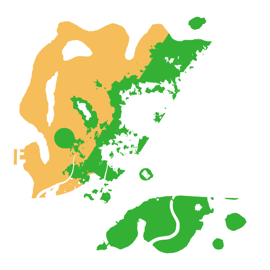 Biome Rust Map: Procedural Map, Size: 3500, Seed: 535743314