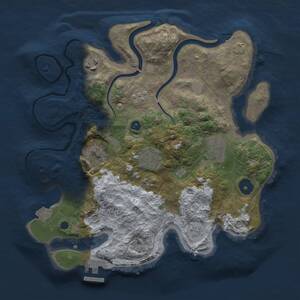 Thumbnail Rust Map: Procedural Map, Size: 3000, Seed: 991950, 10 Monuments