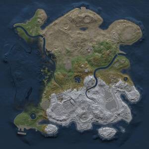 Thumbnail Rust Map: Procedural Map, Size: 3600, Seed: 178, 16 Monuments