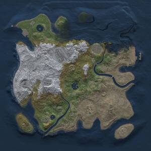 Thumbnail Rust Map: Procedural Map, Size: 3250, Seed: 258345910, 11 Monuments