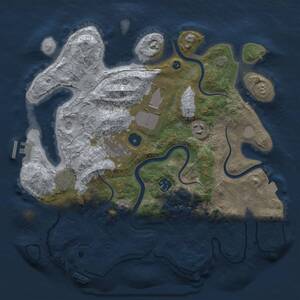 Thumbnail Rust Map: Procedural Map, Size: 3500, Seed: 1649605502, 12 Monuments