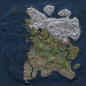 Thumbnail Rust Map: Procedural Map, Size: 3500, Seed: 622613677, 14 Monuments