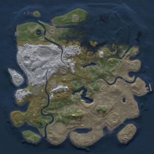 Thumbnail Rust Map: Procedural Map, Size: 4250, Seed: 1842380294, 12 Monuments