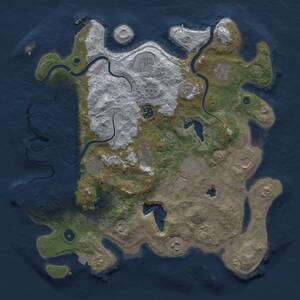 Thumbnail Rust Map: Procedural Map, Size: 4000, Seed: 898197942, 16 Monuments