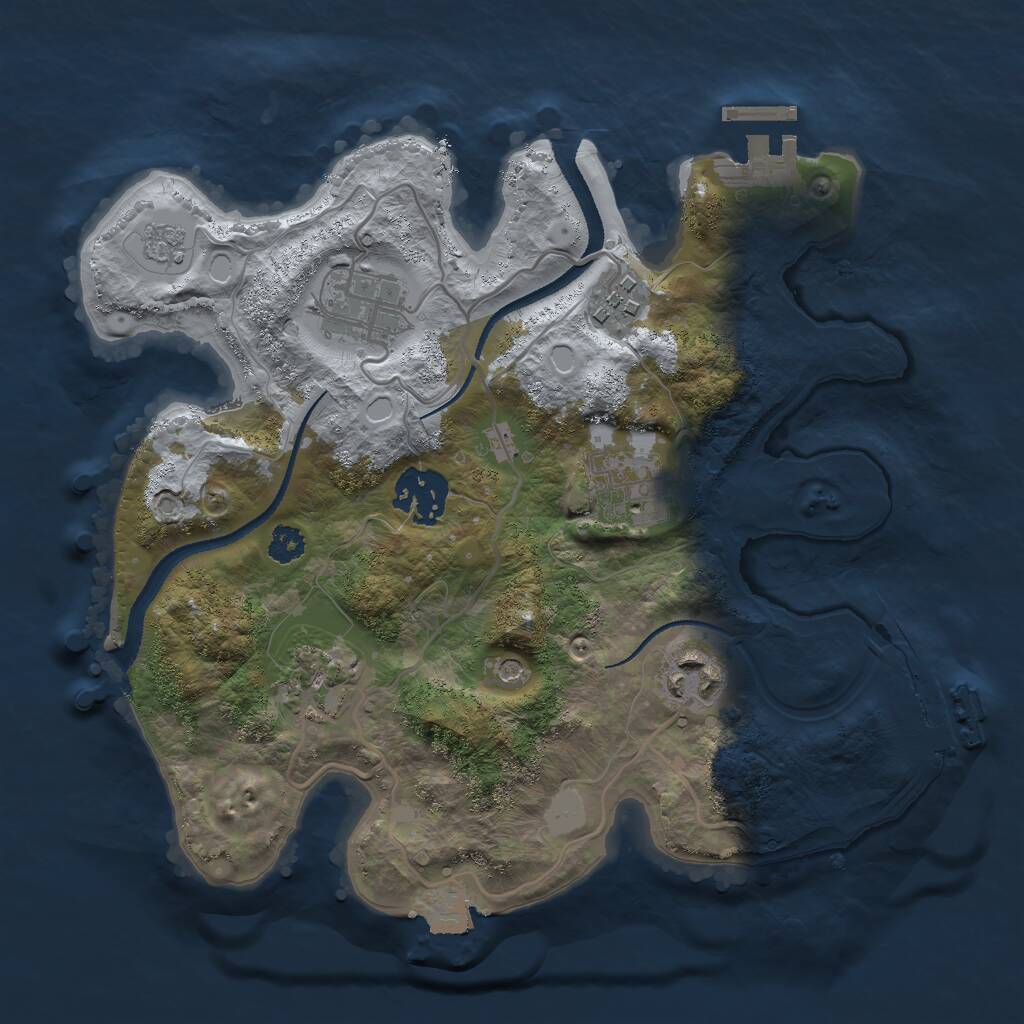 Rust Map: Procedural Map, Size: 2763, Seed: 1506199112, 11 Monuments