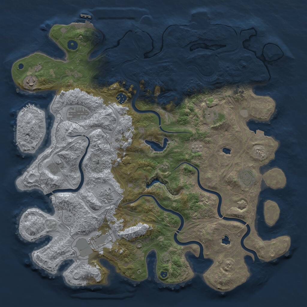 Rust Map: Procedural Map, Size: 4500, Seed: 69876969, 15 Monuments